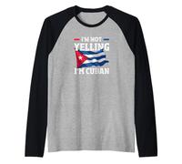 Je ne crie Pas, Je suis Cuban Funny Cuba Roots Heritage Manche Raglan