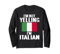 Je Ne Crie Pas Je suis Italien Fierté Humour Manche Longue