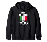 Je Ne Crie Pas Je suis Italien Fierté Humour Sweat à Capuche