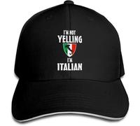 Je Ne Crie Pas, Je suis Italien Homme Femme Chapeaux Pare-Soleil Mode Casquette De Baseball Réglable Strapback Cap pour Pêche Sport Hip Pop
