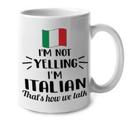 Je Ne Crie Pas, Je Suis Italien, Italie Mug À Café Drôle Tasses À Thé Mignonne Tasse Pour Cuisine Chocolat Chaud Travail L'École 330Ml