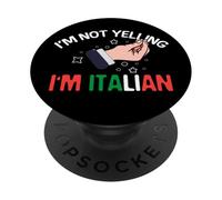 Je ne crie Pas, Je suis Italien PopSockets PopGrip Adhésif