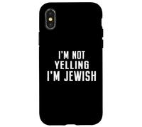 Je ne crie Pas, Je suis juif, hébreu, drôle, Parlant Fort, Hanoukka Coque pour iPhone X/XS