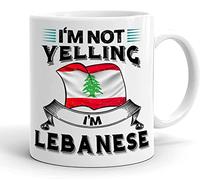 Je Ne Crie Pas, Je Suis Libanais Mug Céramique Tasse À Thé Durable Tasse À Café Idée Cadeau Pour Pâques Noël Anniversaire 330ml