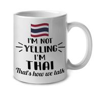 Je Ne Crie Pas, Je Suis Thaïlandais, Thaïlande Tasses À Thé Drôle Tasse Céramique Tasse À Café Pour Travail Maison Bureau Cuisine 330Ml