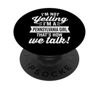 Je ne crie Pas, Je suis Une Fille de Pennsylvanie, Funny Saying Vintage PopSockets PopGrip Adhésif