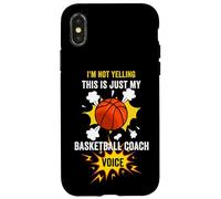 Je ne crie Pas Juste la Voix de Mon entraîneur de Basket-Ball pour Coaches Sport Coque pour iPhone X/XS