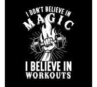 je ne crois pas à la magie, je crois à la conception des entraînements Stickers gravés 57.6x81.8cm Embellissement mural Blanc