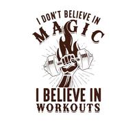 je ne crois pas à la magie, je crois à la conception des entraînements Stickers muraux 57.6x81.8cm Peinture murale artistique Café