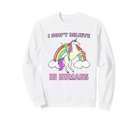 Je ne Crois Pas (Graphique Amusant en Forme de Licorne Extraterrestre en Forme d'arc-en-Ciel) Sweatshirt