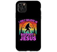 Je ne Crois qu'en Bigfoot et Jésus, Dieu rétro drôle de Sasquatch Coque pour iPhone 11 Pro Max