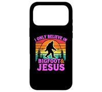 Je ne Crois qu'en Bigfoot et Jésus, Dieu rétro drôle de Sasquatch Coque pour iPhone 17 Pro Max