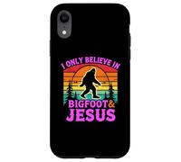 Je ne Crois qu'en Bigfoot et Jésus, Dieu rétro drôle de Sasquatch Coque pour iPhone XR