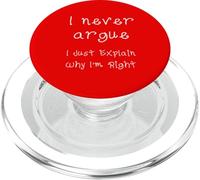 Je ne discute jamais, j'explique Simplement Pourquoi J'Ai Raison PopSockets PopGrip pour MagSafe