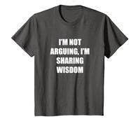 Je ne discute Pas, Je Partage ma Sagesse T-Shirt, Enfant, Asphalte, 12 Ans
