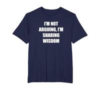 Je ne discute Pas, Je Partage ma Sagesse T-Shirt, Homme Grandes Tailles, Bleu Marine, 6X Tall