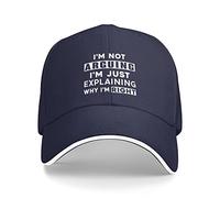 Je Ne Discute Pas, J'Explique Simplement Pourquoi J'Ai Raison. Meme Disant Bonnet De Golf Hip-Hop Casquette De Camionneur Mode Solaire Cap pour Homme Femme Extérieur