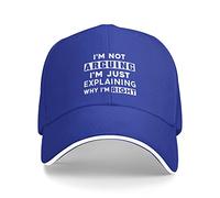 Je Ne Discute Pas, J'Explique Simplement Pourquoi J'Ai Raison. Meme Disant Casquettes Réglable Casquettes Sport Respirant Solaire Cap pour Golf Extérieur Course À Pied