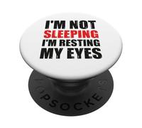 Je ne Dors Pas, Je Repose Mes Yeux PopSockets PopGrip Adhésif