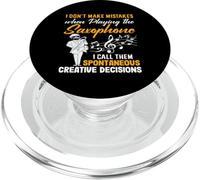 Je ne Fais Pas d'erreurs Saxophonist Funny Jazz Saxophone PopSockets PopGrip pour MagSafe