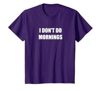 Je ne Fais Pas Le Matin T-Shirt, Enfant, Violet, 10 Ans