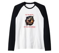 Je ne Fais Rien Je Veux Juste Jouer Dinosaure Dino T. Rex Manche Raglan
