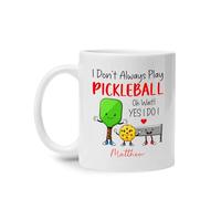 Je Ne Joue Pas Toujours Au Pickleball Mug Céramique Tasse À Thé Durable Tasse À Café Idée Cadeau Pour Bureau Collègue Anniversaire 330Ml