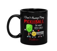 Je Ne Joue Pas Toujours Au Pickleball Mug Durable Tasse À Thé Drôle Tasse À Café Idée Cadeau Pour Pâques Bureau Collègue 330Ml