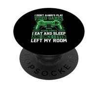 Je ne Joue Pas Toujours aux Jeux vidéo, Parfois Je Mange et Je Dors PopSockets PopGrip Adhésif