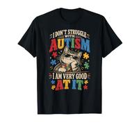 Je ne Lutte Pas Contre l'Autisme | Funny Cat Vintage T-Shirt