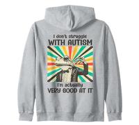 Je ne Lutte Pas Contre l'Autisme Funny Frog Autistic Retro Sweat à Capuche