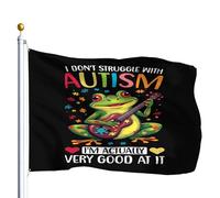 Je Ne Lutte Pas Contre L'Autisme, Je Le Gère Très Bien. Bannière 90X150Cm Décoratif Avec Œillets Bannières Drapeaux De Maison Pour Fêtes Vacances Intérieure