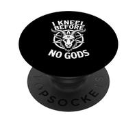 Je ne m'agenouille Devant Aucun Dieu - Athée, antireligion, satanique PopSockets PopGrip Adhésif