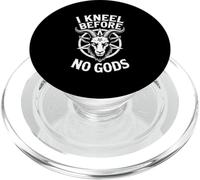 Je ne m'agenouille Devant Aucun Dieu - Athée, antireligion, satanique PopSockets PopGrip pour MagSafe