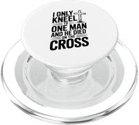 Je ne m'agenouille Que Devant Un Seul Homme, il est Mort sur la Croix PopSockets PopGrip pour MagSafe