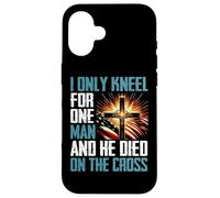 Je ne m'agenouille Que pour Un Seul Homme et il est Mort sur la Croix Coque pour iPhone 16