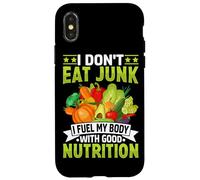 Je ne Mange Pas de malbouffe, Je nourris Mon Corps avec Une Bonne Nutrition Coque pour iPhone X/XS