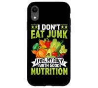 Je ne Mange Pas de malbouffe, Je nourris Mon Corps avec Une Bonne Nutrition Coque pour iPhone XR