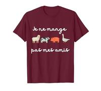 Je Ne Mange Pas Mes Amis Ami des Animaux Vegan T-Shirt, Homme, Marron, 3XL