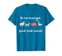 Je Ne Mange Pas Mes Amis Ami des Animaux Vegan T-Shirt, Homme, Saphir, 3XL