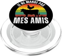 Je Ne Mange Pas Mes Amis Cadeau Vegan Végétarien Vintage PopSockets PopGrip pour MagSafe