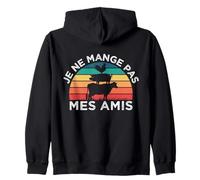 Je Ne Mange Pas Mes Amis Cadeau Vegan Végétarien Vintage Sweat à Capuche