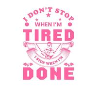 je ne m'arrête pas quand j'ai fini Stickers gravés 50.4x72.1cm Décoration de magasin Rose