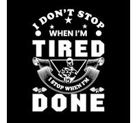 je ne m'arrête pas quand j'ai fini Stickers muraux 50.4x72.1cm Embellissement mural Blanc