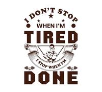 je ne m'arrête pas quand j'ai fini Stickers muraux 57.6x82.4cm Modification et ajout d'informations possibles Café