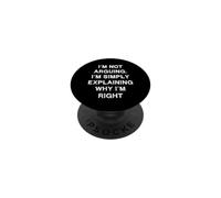Je ne me Dispute Pas Simplement en discutant de dire drôle d'école de Travail PopSockets PopGrip Adhésif