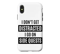 Je ne me Laisse Pas distraire, Je Fais des quêtes Secondaires Funny TDAH Coque pour iPhone X/XS