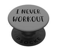 Je ne m'entraîne jamais avec Funny Idea White Lie Party PopSockets PopGrip Adhésif
