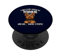 Je ne m'intéresse qu'à Mon Chien Yorkie Sarcastic Yorkshire Terrier PopSockets PopGrip Adhésif