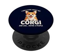 Je ne m'intéresse qu'à Mon Corgi et à 3 Personnes Qui Aiment Les Chiens drôles PopSockets PopGrip Adhésif